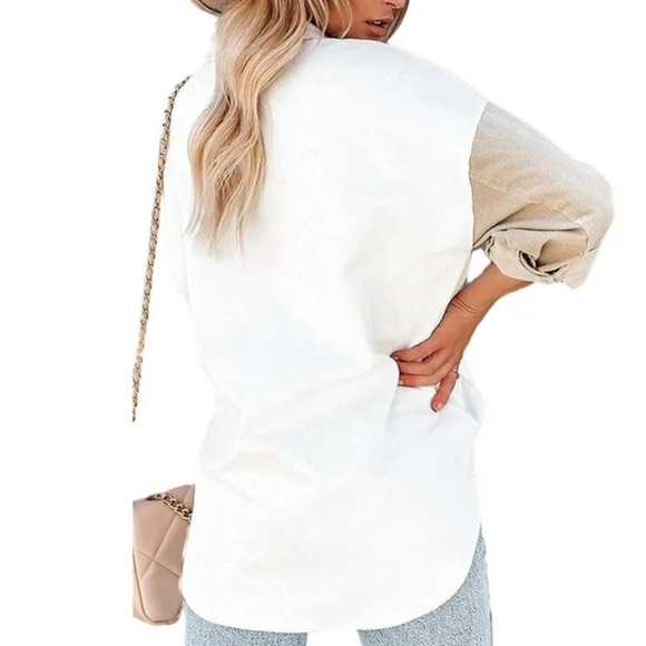 Women long sleeve shirt, made of soft corduroy - Picture 2 of 4